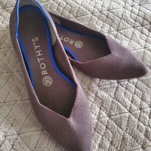 ROTHY'S Pointed Toe Flats Mauve Purple Women's Size 7